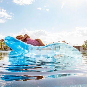 FUNBOY Clear Blue Chaise Lounger